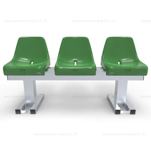 Banc de touche avec 3 sièges pour installations sportives